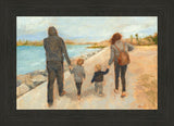 Family Walk On The Beach