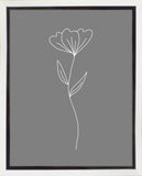 Minimalist Flower Gray Gallery Wrap