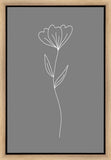 Minimalist Flower Gray Gallery Wrap