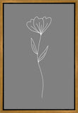 Minimalist Flower Gray Gallery Wrap