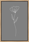 Minimalist Flower Gray Gallery Wrap
