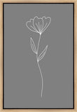 Minimalist Flower Gray Gallery Wrap