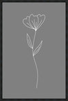 Minimalist Flower Gray Gallery Wrap