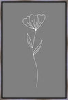 Minimalist Flower Gray Gallery Wrap