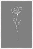 Minimalist Flower Gray Gallery Wrap