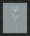 Minimalist Flower Blue Gallery Wrap