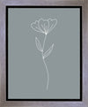 Minimalist Flower Blue Gallery Wrap