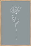 Minimalist Flower Blue Gallery Wrap