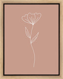 Minimalist Flower Pink Gallery Wrap