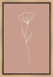 Minimalist Flower Pink Gallery Wrap