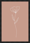 Minimalist Flower Pink Gallery Wrap