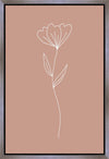 Minimalist Flower Pink Gallery Wrap