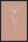 Minimalist Flower Pink Gallery Wrap
