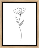 Minimalist Flower White Gallery Wrap