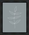 Minimalist Leaves Blue Gallery Wrap