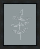 Minimalist Leaves Blue Gallery Wrap