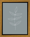 Minimalist Leaves Blue Gallery Wrap