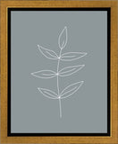 Minimalist Leaves Blue Gallery Wrap