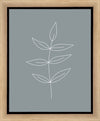 Minimalist Leaves Blue Gallery Wrap