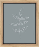 Minimalist Leaves Blue Gallery Wrap