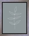Minimalist Leaves Blue Gallery Wrap