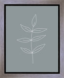 Minimalist Leaves Blue Gallery Wrap