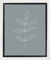 Minimalist Leaves Blue Gallery Wrap