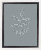 Minimalist Leaves Blue Gallery Wrap