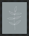Minimalist Leaves Blue Gallery Wrap