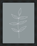 Minimalist Leaves Blue Gallery Wrap