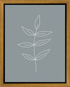 Minimalist Leaves Blue Gallery Wrap