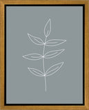 Minimalist Leaves Blue Gallery Wrap