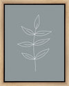Minimalist Leaves Blue Gallery Wrap