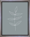 Minimalist Leaves Blue Gallery Wrap