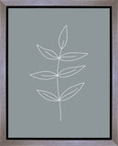 Minimalist Leaves Blue Gallery Wrap