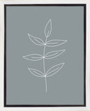 Minimalist Leaves Blue Gallery Wrap