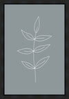Minimalist Leaves Blue Gallery Wrap