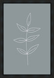 Minimalist Leaves Blue Gallery Wrap