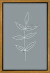 Minimalist Leaves Blue Gallery Wrap