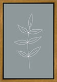 Minimalist Leaves Blue Gallery Wrap