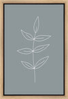 Minimalist Leaves Blue Gallery Wrap