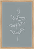 Minimalist Leaves Blue Gallery Wrap