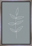 Minimalist Leaves Blue Gallery Wrap