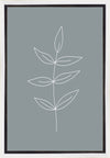 Minimalist Leaves Blue Gallery Wrap