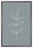 Minimalist Leaves Blue Gallery Wrap