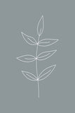 Minimalist Leaves Blue Gallery Wrap