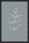 Minimalist Leaves Blue Gallery Wrap
