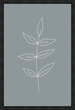 Minimalist Leaves Blue Gallery Wrap