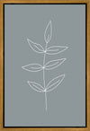 Minimalist Leaves Blue Gallery Wrap