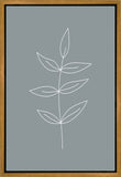 Minimalist Leaves Blue Gallery Wrap